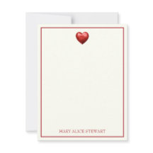 Vintage Red and Cream Gingham With Heart