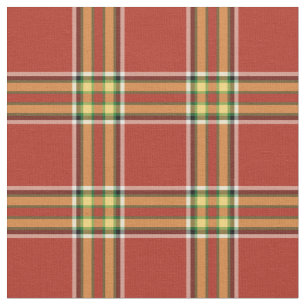 Vintage Red and Yellow Scottish Plaid Fabric