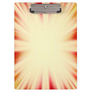 Vintage red and yellow sunburst clipboard