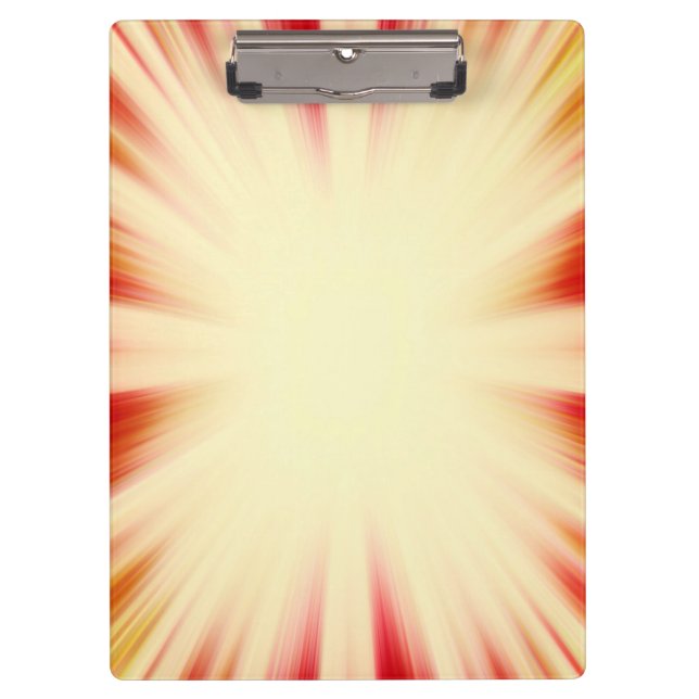 Vintage red and yellow sunburst clipboard (Front)