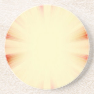 Vintage red and yellow sunburst coaster