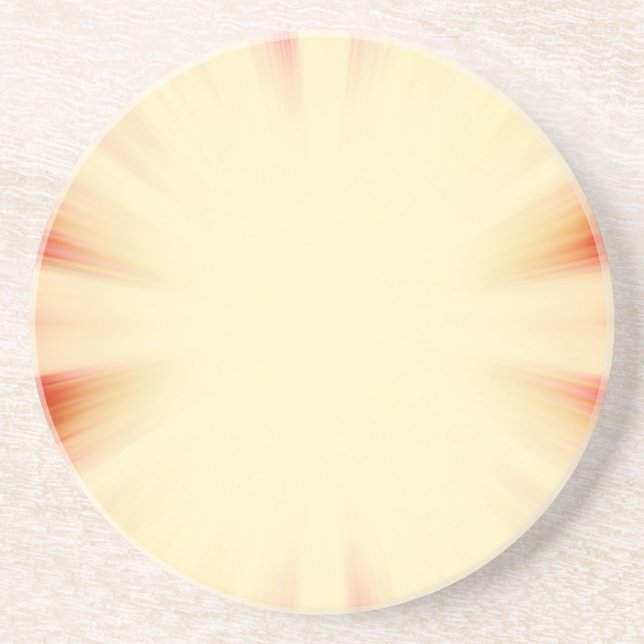 Vintage red and yellow sunburst coaster (Front)