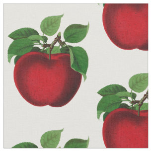 Vintage Red Apple Fabric