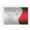 Vintage Red Black and Silver Wedding Invitation