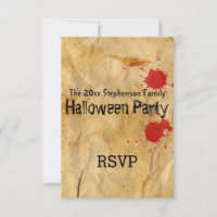 Vintage Red Blood Splatter Halloween Party