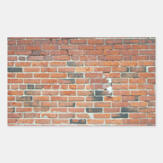 Vintage Red Brick Wall Texture Rectangular Sticker