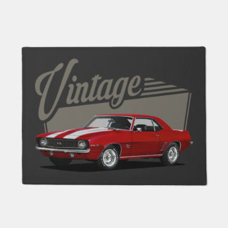 Vintage Red Camaro Doormat