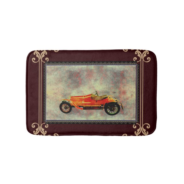 Vintage Red Car Bath Mat (Front)
