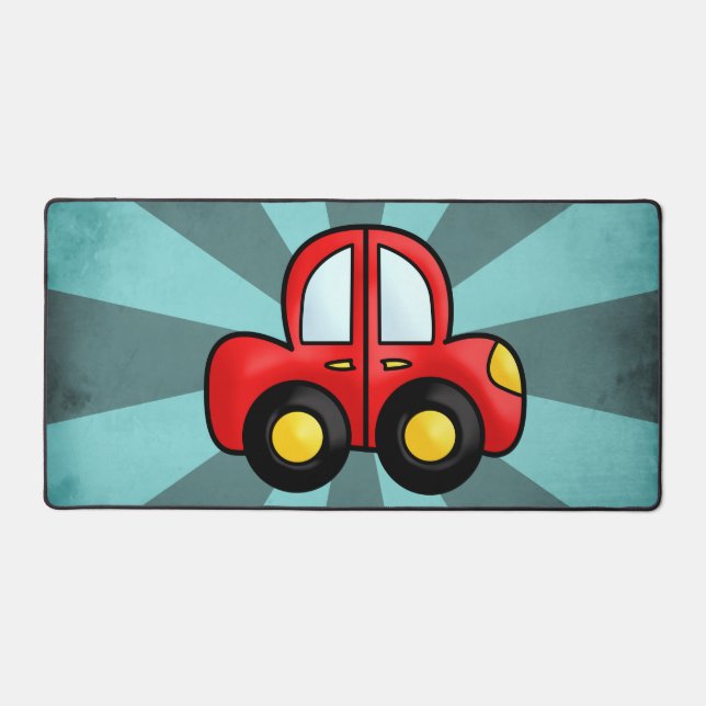 Vintage red car desk mat (Front)