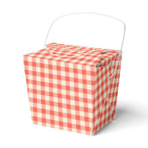 Vintage Red Chequerboard Pattern Favour Box