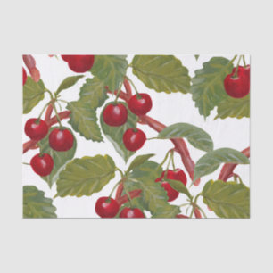 Vintage Red Cherries Watercolor Tissue Paper