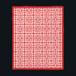 Vintage Red Christmas Geometric Quilt Art Design Fleece Blanket<br><div class="desc">Wrap yourself in festive warmth with this vintage-inspired red Christmas fleece blanket featuring a geometric quilt art design. Perfectly blending a modern farmhouse aesthetic with grandmillennial charm, this cosy blanket adds a touch of nostalgic elegance to your holiday decor. Whether you're snuggling up by the fire or adding a seasonal...</div>