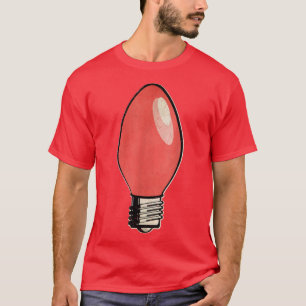 Vintage Red Christmas Tree Light Bulb  T-Shirt