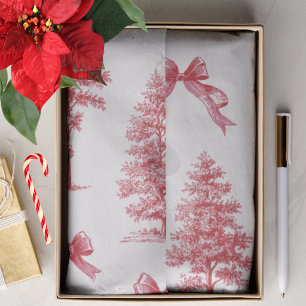 Vintage Red Christmas Tree Tissue Paper