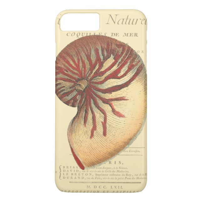 Vintage Red Conch Shell Case-Mate iPhone Case (Back)