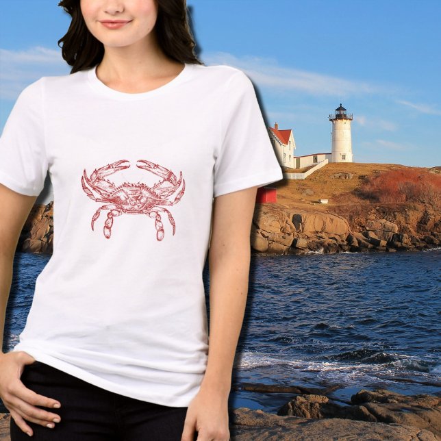 Vintage red   crab in kraft Tri-Blend shirt (Creator Uploaded)