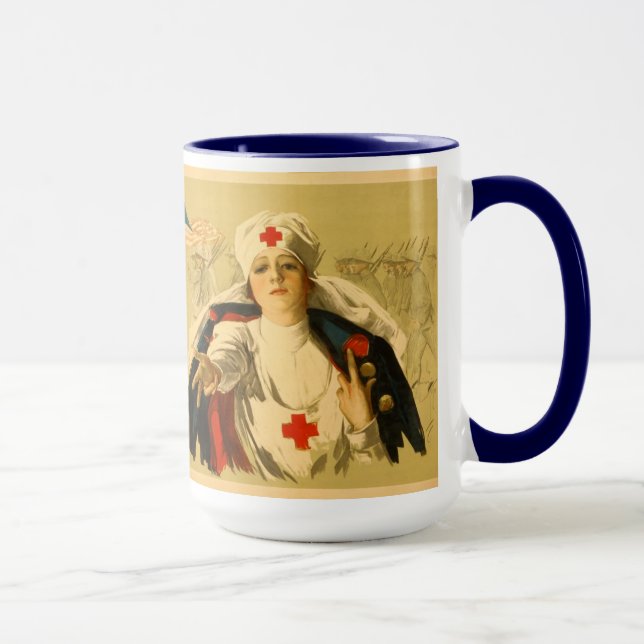Vintage Red Cross Nurse - Mug (Right)