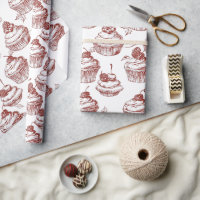 Vintage Red Cupcake Christmas