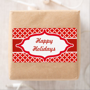 Vintage Red Customised Holiday Labels