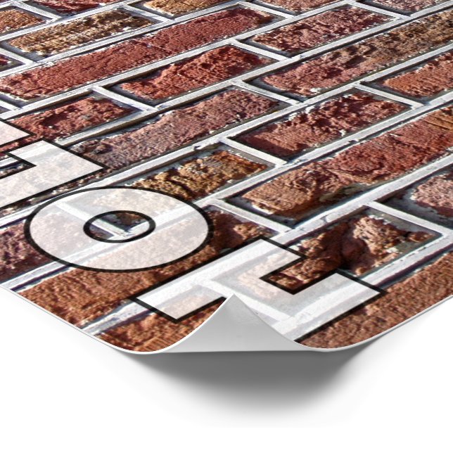 Vintage Red Dutch Brickwork Pointing Photo Poster (Corner)