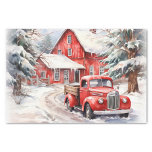 Vintage Red Farm Truck Decorated For Christmas Gift Tags<br><div class="desc">A vintage red farm truck taking you back to the old days,  decorated for the Christmas Season.</div>