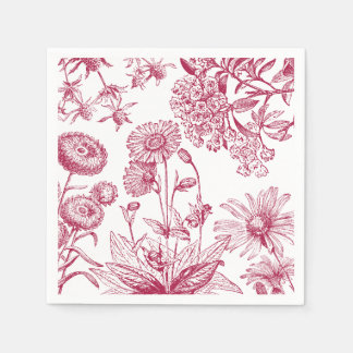 Vintage Red Floral |Thanksgiving | Fall Napkin