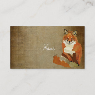Vintage Red Fox Business Card