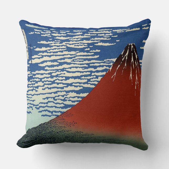 Vintage Red Fuji Cushion (Front)