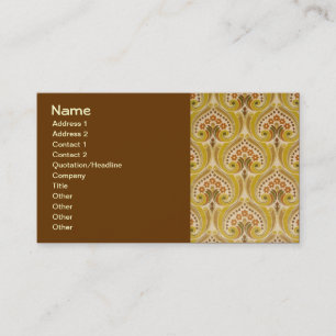 Vintage Red Gold Wallpaper Pattern Business Card