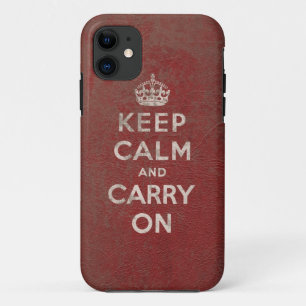 Vintage Red Leather iPhone 11 Case