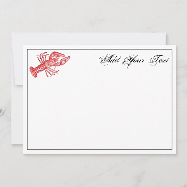 Vintage Red Lobster #1 Drawing (Front)