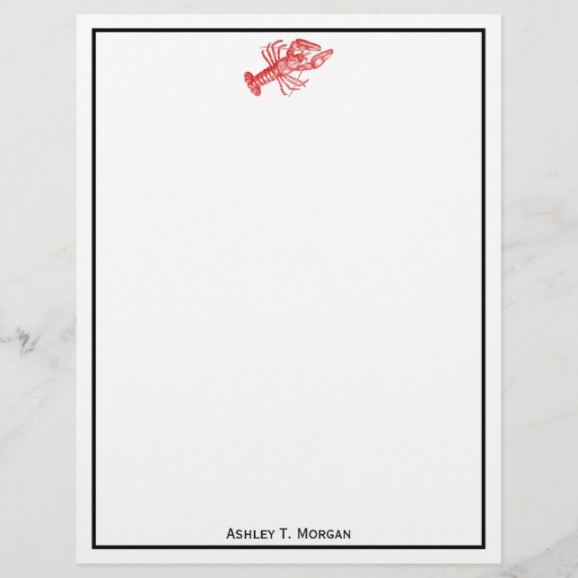 Vintage Red Lobster #1 Drawing (Front)