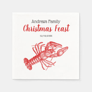 Vintage Red Lobster #1 Drawing Napkin