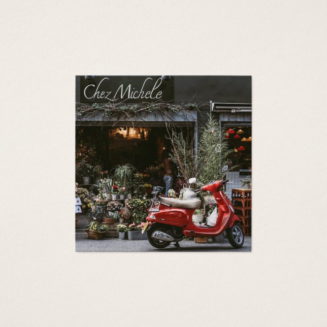 Vintage Red Motor Scooter     (Front)