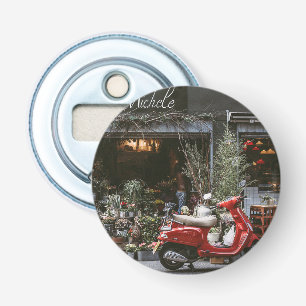 Vintage Red Motor Scooter Bottle Opener