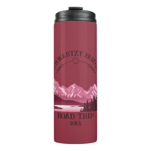 Vintage Red Mountain Lake Sunset  Thermal Tumbler