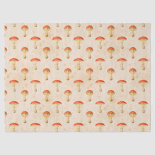 Vintage Red Mushrooms Decoupage Tissue Paper