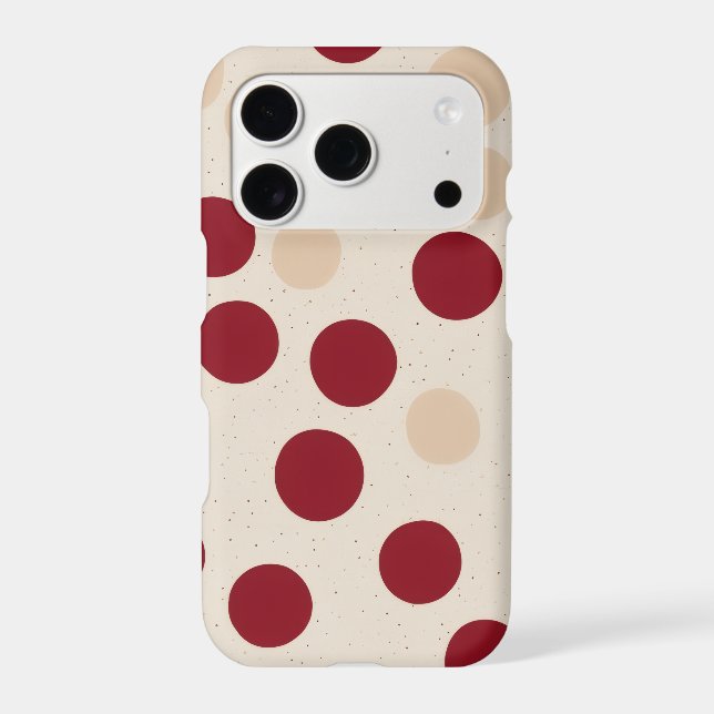 Vintage Red Organic Polka Dot Pattern (Back)