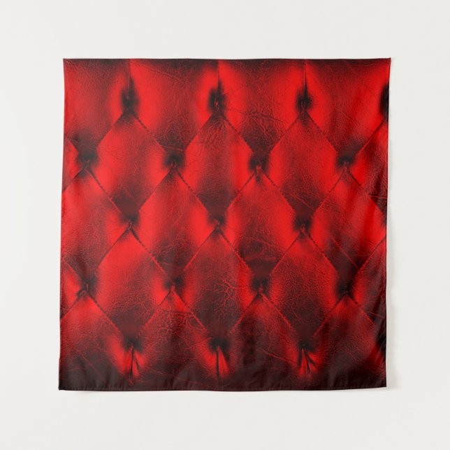 Vintage Red Padding Cushion Texture Tapestry (Front)