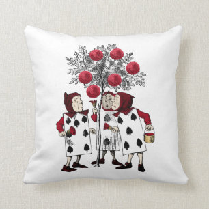 Vintage Red Painting the Roses Cushion
