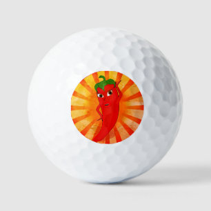 Vintage Red Pepper Superstar Golf Balls