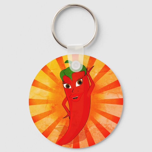 Vintage Red Pepper Superstar Key Ring (Front)