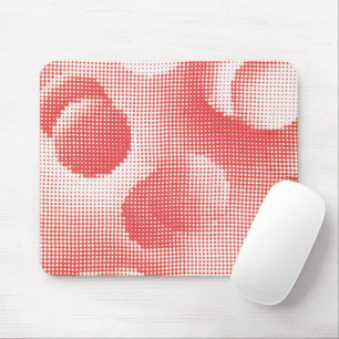 Vintage Red Pop Art Halftone Dot Pattern Mouse Pad
