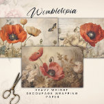 Vintage Red Poppies Decoupage Paper Set<br><div class="desc">Introducing our Vintage Red Poppies Decoupage Paper Set, perfect for all your paper crafting needs. This set features three stunning designs of red poppies with vintage botanical backgrounds, ideal for adding a touch of timeless elegance to your projects. Whether you're decoupaging furniture, creating unique greeting cards, designing beautiful scrapbook pages,...</div>
