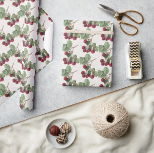 Vintage Red Raspberries by Ellen Schutt Wrapping Paper