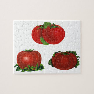 Vintage Red Ripe Tomatoes Food, Fruits, Vegetables Jigsaw Puzzle