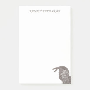 Vintage Red Rooster Farm  Post-it Notes