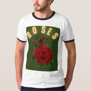  Vintage Red Rose Graphic T-Shirt