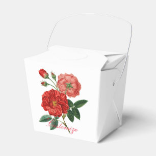 Vintage Red Rose Illustration Thunder_Cove Favour Box