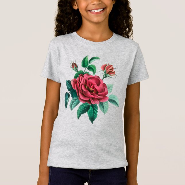 Vintage Red Rose T-Shirt (Front)